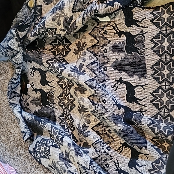 STUNNING VINTAGE CHRISTMAS/WINTER FLEECE TEDDY JACKET - Picture 11 of 12